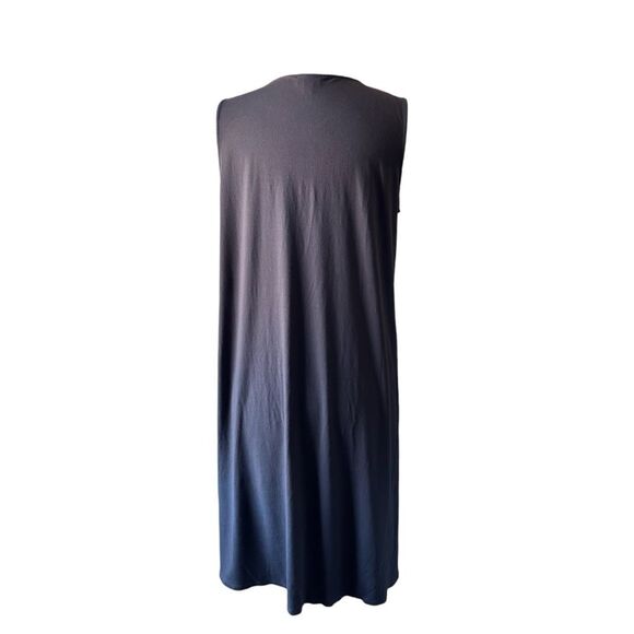 J. JILL Classic Brown Sleeveless A-Line Dress Capsule Minimalist - Size Large - Picture 4 of 8